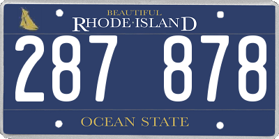 RI license plate 287878