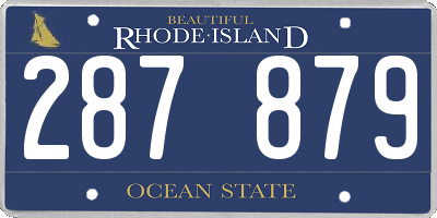 RI license plate 287879