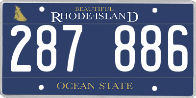 RI license plate 287886