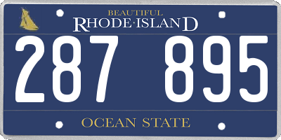 RI license plate 287895