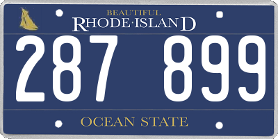 RI license plate 287899