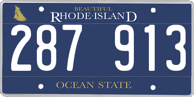 RI license plate 287913