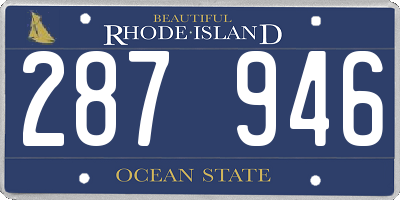 RI license plate 287946