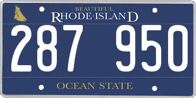 RI license plate 287950