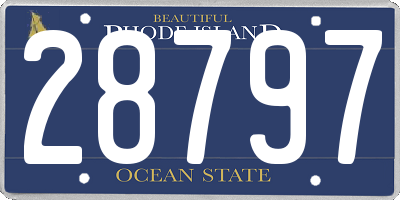 RI license plate 28797
