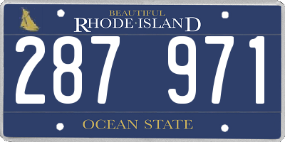 RI license plate 287971