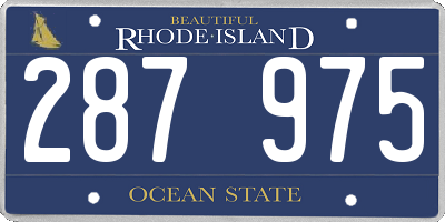 RI license plate 287975