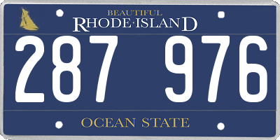 RI license plate 287976