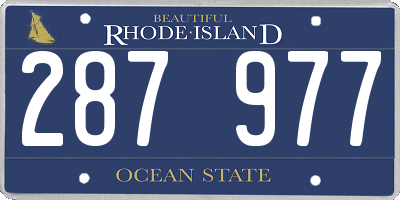 RI license plate 287977