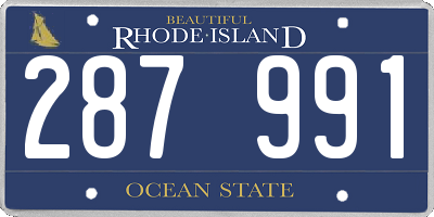 RI license plate 287991