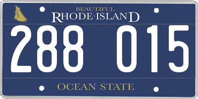 RI license plate 288015