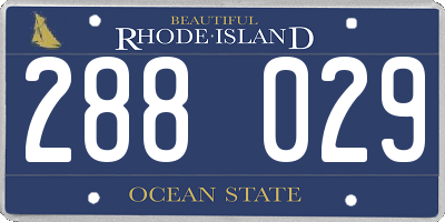 RI license plate 288029