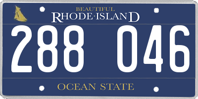 RI license plate 288046