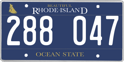 RI license plate 288047