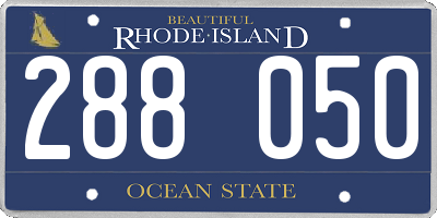 RI license plate 288050