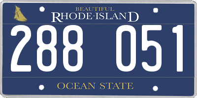 RI license plate 288051