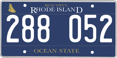 RI license plate 288052