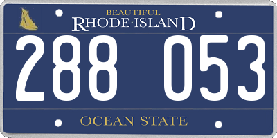 RI license plate 288053