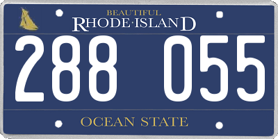RI license plate 288055