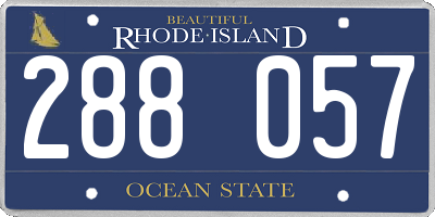 RI license plate 288057