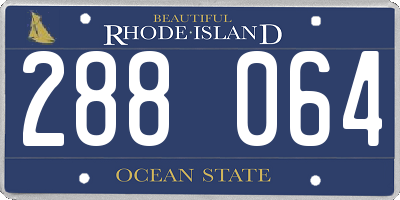 RI license plate 288064