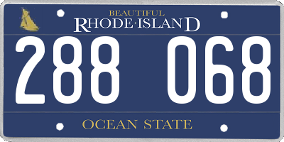RI license plate 288068