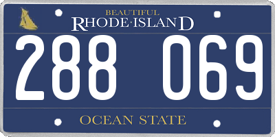 RI license plate 288069