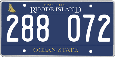 RI license plate 288072