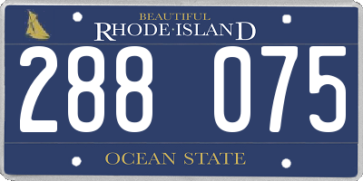 RI license plate 288075