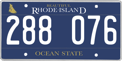 RI license plate 288076