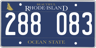 RI license plate 288083