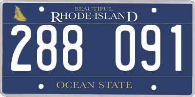 RI license plate 288091