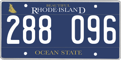 RI license plate 288096