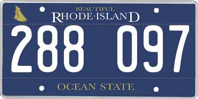 RI license plate 288097
