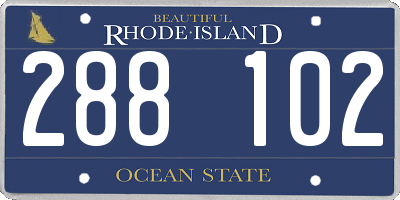 RI license plate 288102