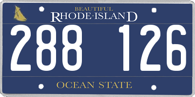 RI license plate 288126