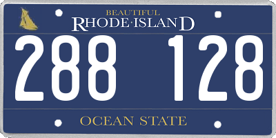 RI license plate 288128