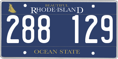 RI license plate 288129