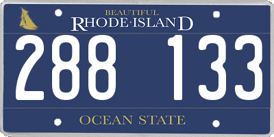RI license plate 288133