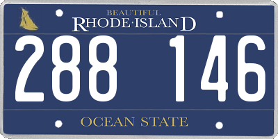 RI license plate 288146