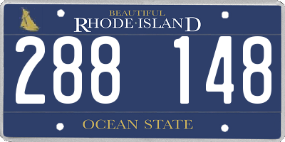 RI license plate 288148