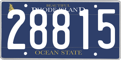 RI license plate 28815