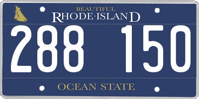 RI license plate 288150