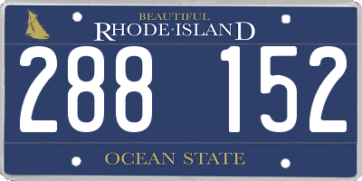 RI license plate 288152