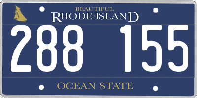 RI license plate 288155