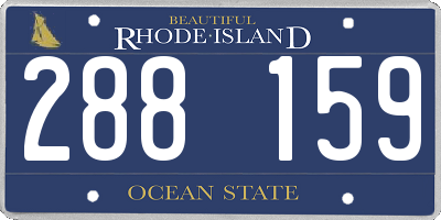 RI license plate 288159