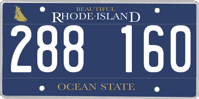 RI license plate 288160