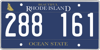 RI license plate 288161