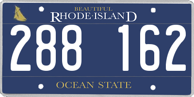 RI license plate 288162