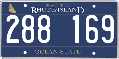 RI license plate 288169